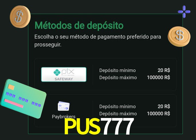 O cassino PUS777bet oferece uma grande variedade de métodos de pagamento